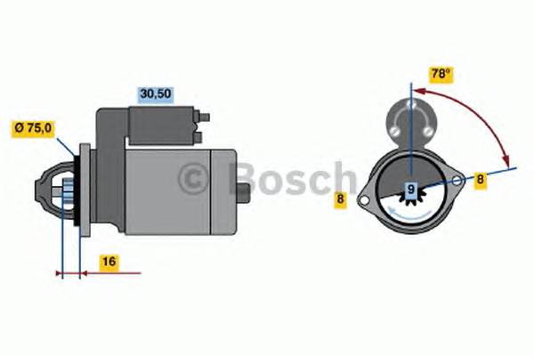 BOSCH 0 986 018 541 Стартер