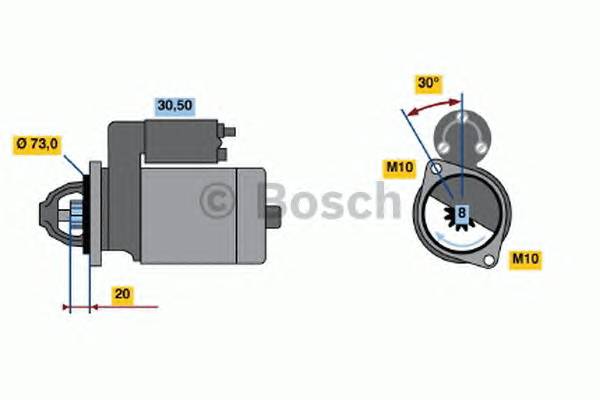 BOSCH 0 986 020 041 Стартер