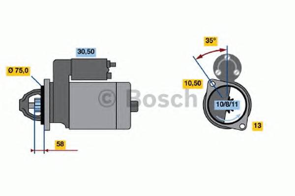 BOSCH 0 986 020 691 Стартер