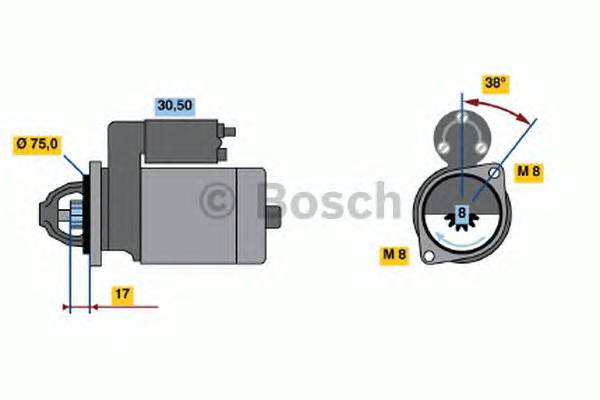 BOSCH 0 986 022 601 Стартер