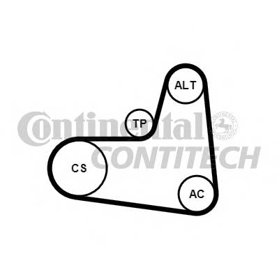 CONTITECH 6PK995K1 Поликлиновой ременный комплект
