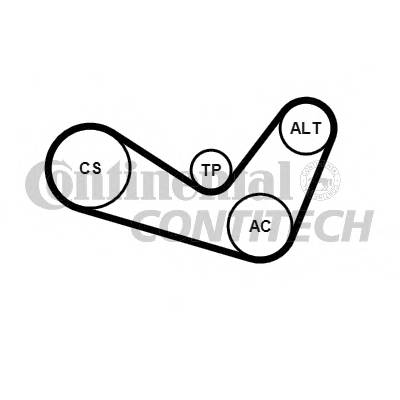 CONTITECH 6PK1050K1 Полікліновий ремінний комплект