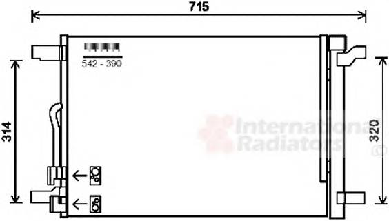 VAN WEZEL 58005335 Конденсатор, кондиционер