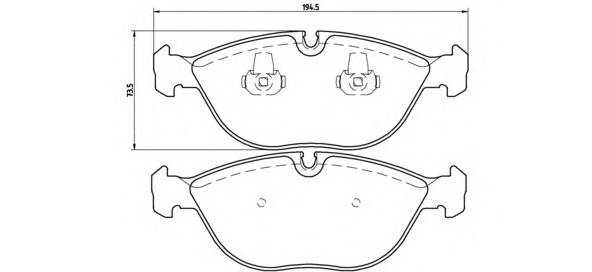 BREMBO P 06 019 Комплект гальмівних колодок,