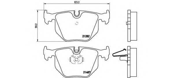 BREMBO P 06 020 Комплект гальмівних колодок,