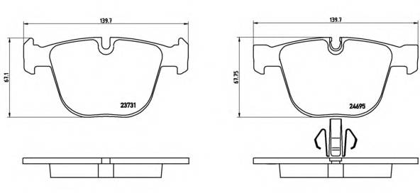 BREMBO P 06 053 Комплект гальмівних колодок,