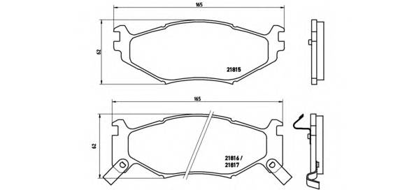 BREMBO P 11 007 Комплект гальмівних колодок,