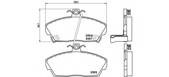 BREMBO P 28 020 Комплект тормозных колодок,