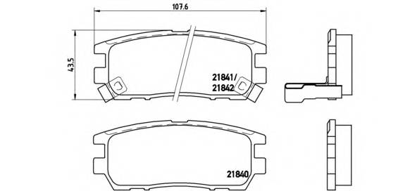 BREMBO P 54 018 Комплект тормозных колодок,