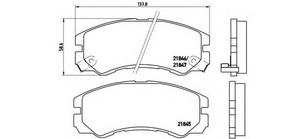 BREMBO P 59 020 Комплект тормозных колодок,