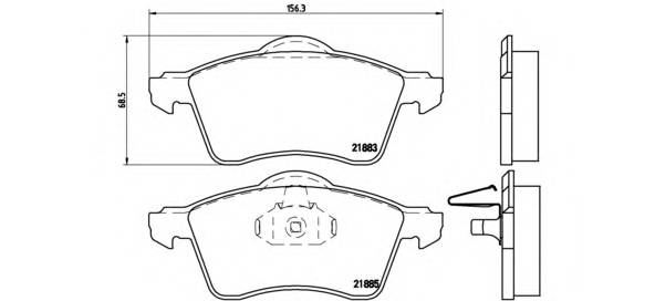 BREMBO P 85 047 Комплект гальмівних колодок,