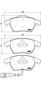 BREMBO P 85 075 Комплект гальмівних колодок,