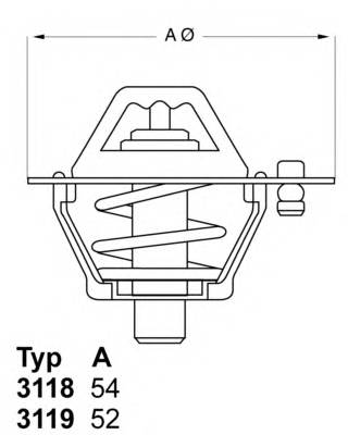 WAHLER 3119.88D5 Термостат, охолоджуюча рідина