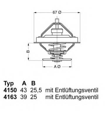 WAHLER 4150.83D50 Термостат, охлаждающая жидкость