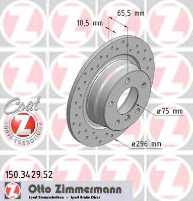 ZIMMERMANN 150.3429.52 Тормозной диск