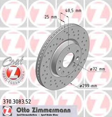 ZIMMERMANN 370.3083.52 Тормозной диск