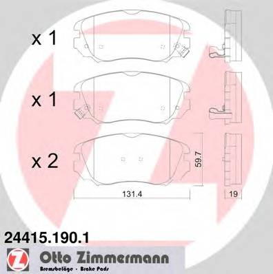 ZIMMERMANN 24415.190.1 Комплект тормозных колодок,