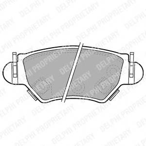 DELPHI LP1553 Комплект гальмівних колодок,