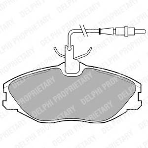 DELPHI LP986 Комплект гальмівних колодок,