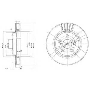 DELPHI BG3187 Гальмівний диск