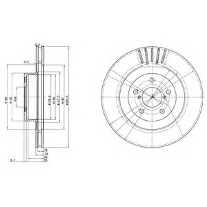 DELPHI BG3413 Гальмівний диск