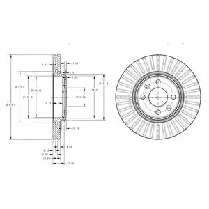 DELPHI BG3430 Гальмівний диск