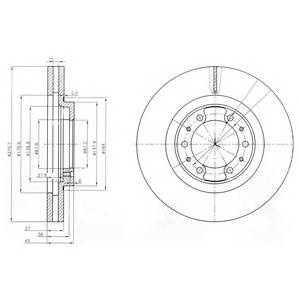 DELPHI BG3586 Гальмівний диск