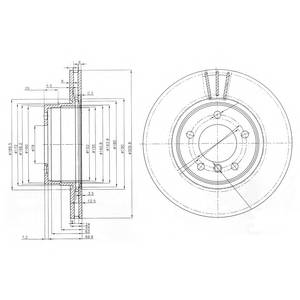 DELPHI BG3870 Тормозной диск