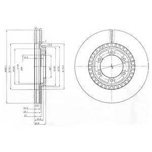 DELPHI BG3936 Гальмівний диск