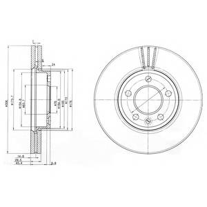 DELPHI BG9891 Тормозной диск