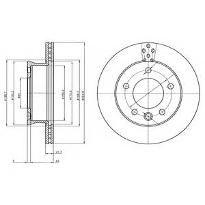 DELPHI BG4067 Гальмівний диск