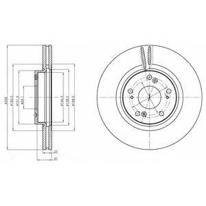 DELPHI BG4224 Тормозной диск