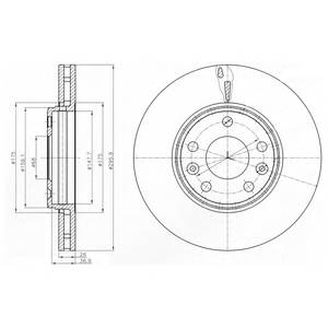 DELPHI BG4264 Гальмівний диск