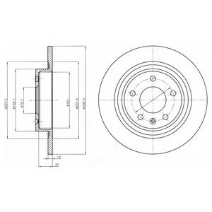 DELPHI BG4279 Тормозной диск