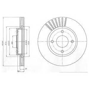 DELPHI BG4337 Тормозной диск