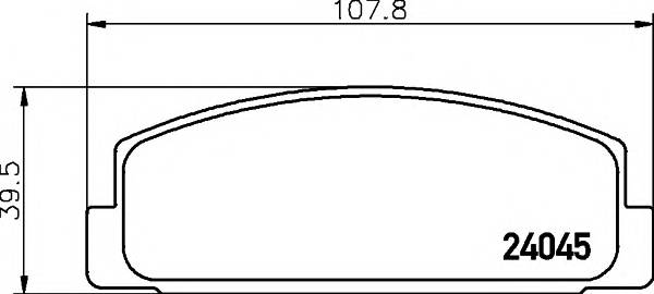 HELLA 8DB 355 011-131 Комплект гальмівних колодок,