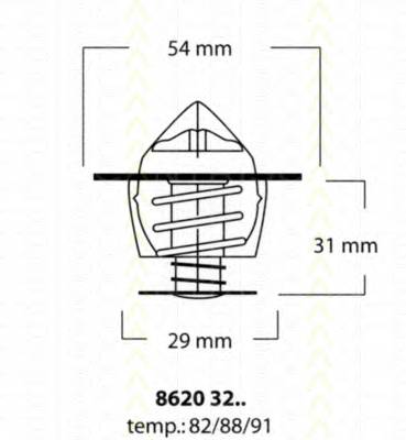 TRISCAN 8620 3288 Термостат, охолоджуюча рідина