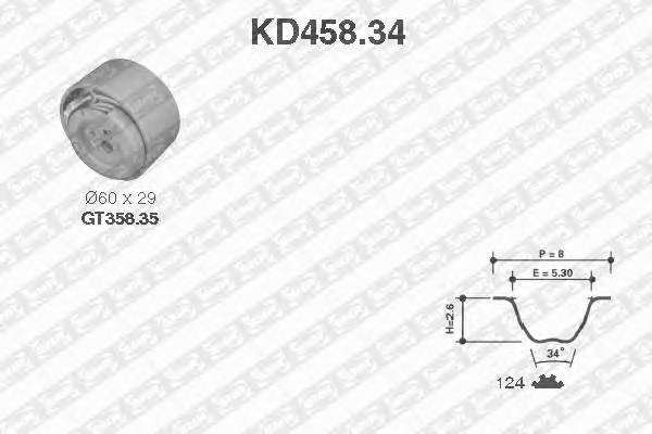 SNR KD458.34 Комплект ремня ГРМ