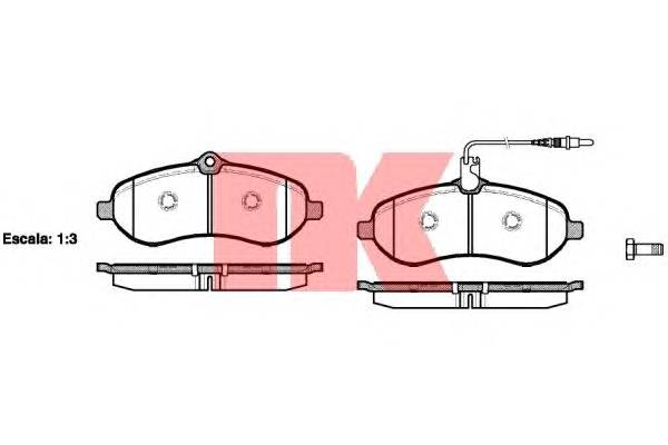 NK 221961 Комплект гальмівних колодок,