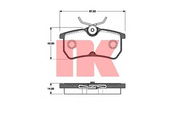 NK 222550 Комплект гальмівних колодок,