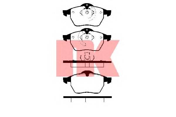 NK 223613 Комплект гальмівних колодок,