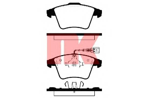 NK 224761 Комплект тормозных колодок,