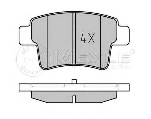 MEYLE 025 245 4016 Комплект тормозных колодок,