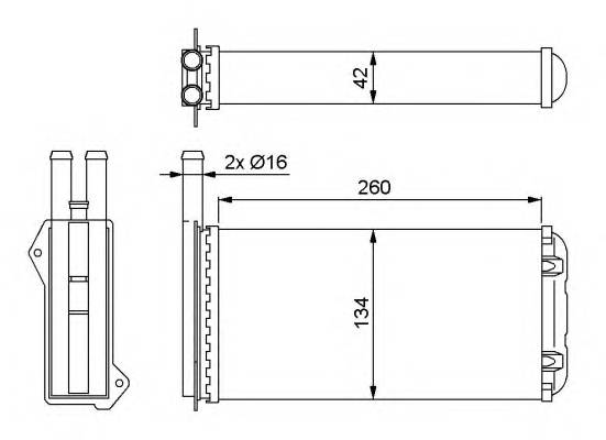 NRF 52220 Теплообмінник, опалення салону