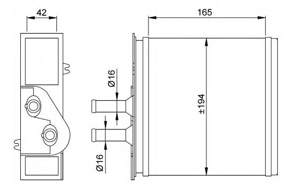 NRF 53204 Теплообменник, отопление салона