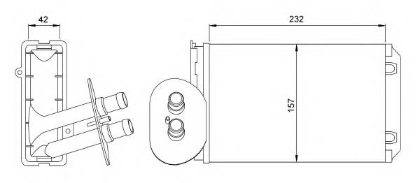 NRF 54247 Теплообмінник, опалення салону