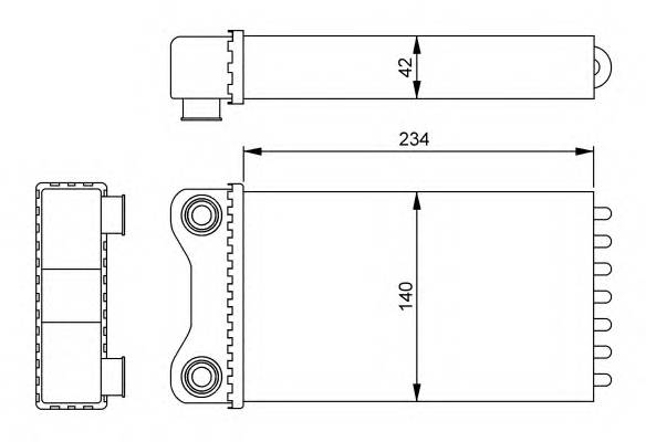 NRF 54252 Теплообменник, отопление салона