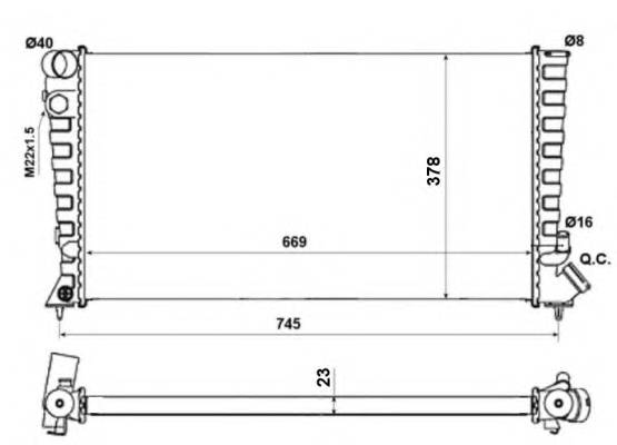 NRF 58189A CHODNICA CITROEN BERLINGO