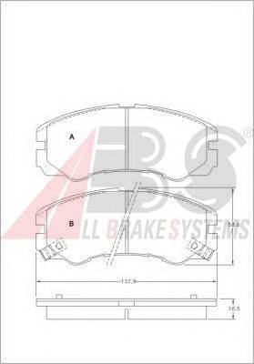 A.B.S. 36793 Комплект тормозных колодок,