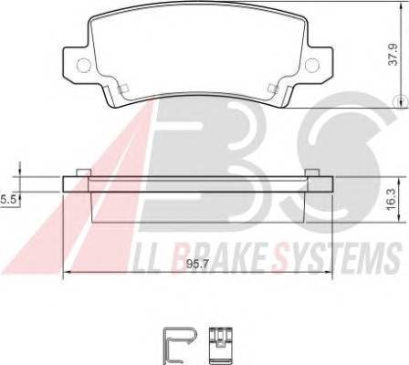 A.B.S. 37406 Комплект тормозных колодок,